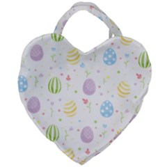 Easter Pattern Giant Heart Shaped Tote by Valentinaart