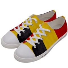 Belgium Flag Women s Low Top Canvas Sneakers by Valentinaart