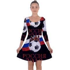 Russia Football World Cup Quarter Sleeve Skater Dress by Valentinaart