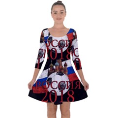 Russia Football World Cup Quarter Sleeve Skater Dress by Valentinaart