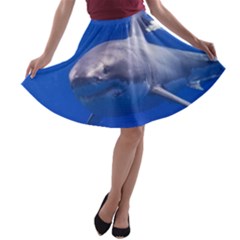 Great White Shark 4 A-line Skater Skirt by trendistuff