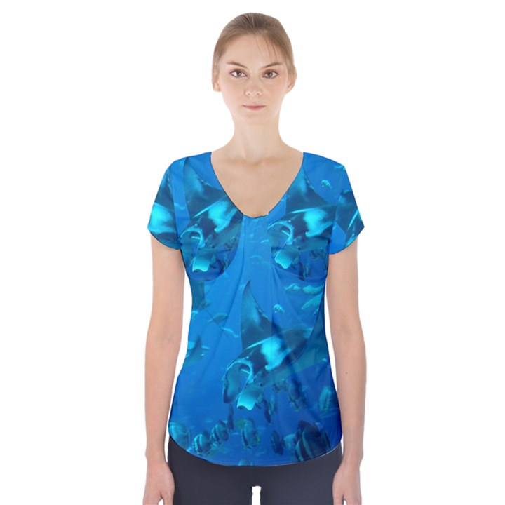 MANTA RAY 2 Short Sleeve Front Detail Top