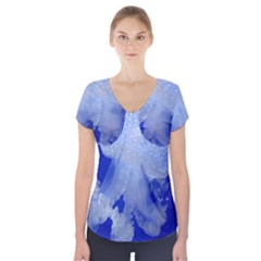 Spotted Jellyfish Short Sleeve Front Detail Top by trendistuff