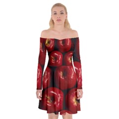 Apples 2 Off Shoulder Skater Dress by trendistuff