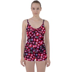 Cherries 1 Tie Front Two Piece Tankini by trendistuff