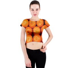 Oranges 1 Crew Neck Crop Top by trendistuff