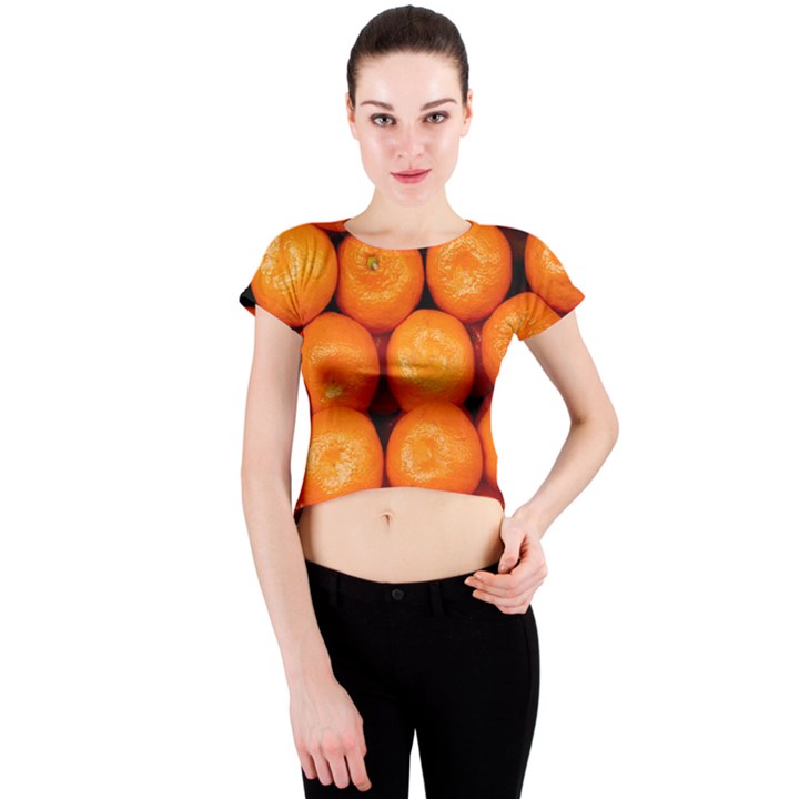 ORANGES 1 Crew Neck Crop Top