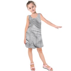 Soundlines Kids  Sleeveless Dress by ThreadsBySkyBoxLLC