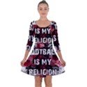 Football is my religion Quarter Sleeve Skater Dress View1