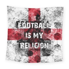 Football Is My Religion Square Tapestry (large) by Valentinaart