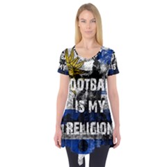 Football Is My Religion Short Sleeve Tunic  by Valentinaart