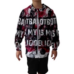 Football Is My Religion Hooded Wind Breaker (kids) by Valentinaart