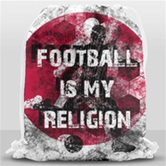 Football Is My Religion Drawstring Bag (large) by Valentinaart