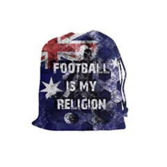 Football Is My Religion Drawstring Pouches (large)  by Valentinaart