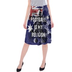 Football Is My Religion Midi Beach Skirt by Valentinaart