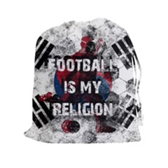 Football Is My Religion Drawstring Pouches (xxl) by Valentinaart