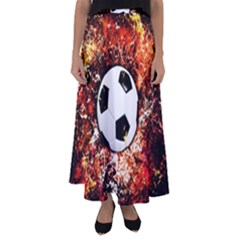 Football  Flared Maxi Skirt by Valentinaart