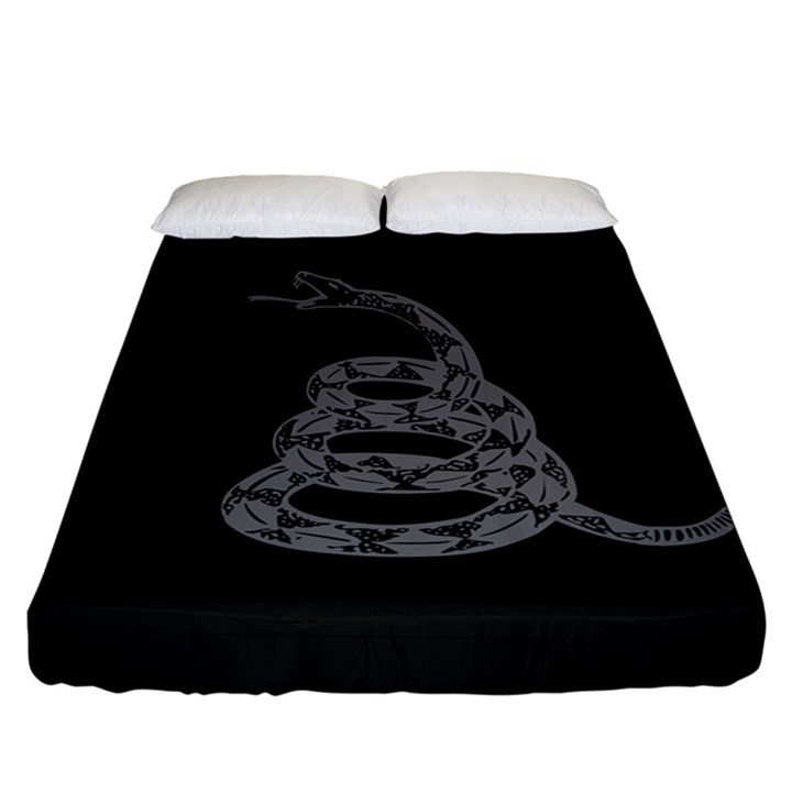 Gadsden Flag Don t tread on me Fitted Sheet (California King Size)