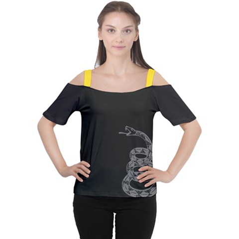 Gadsden Flag Don t Tread On Me Cutout Shoulder Tee by snek