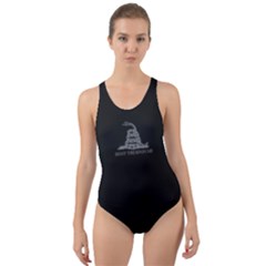 Gadsden Flag Don t Tread On Me Cut-out Back One Piece Swimsuit by snek