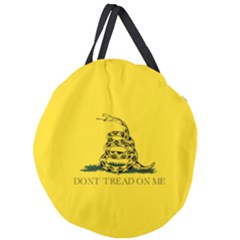 Gadsden Flag Don t Tread On Me Giant Round Zipper Tote by snek