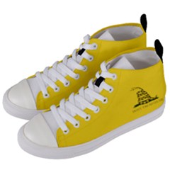 Gadsden Flag Don t Tread On Me Women s Mid-top Canvas Sneakers by snek