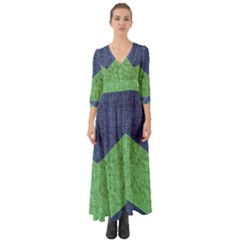 Arrow Texture Background Pattern Button Up Boho Maxi Dress by Sapixe