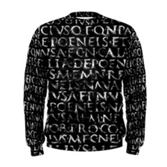 Antique Roman Typographic Pattern Men s Sweatshirt by dflcprints