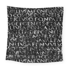 Antique Roman Typographic Pattern Square Tapestry (large) by dflcprints