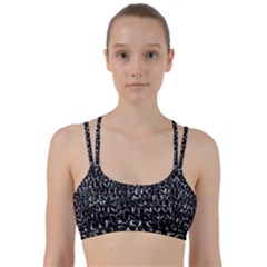 Antique Roman Typographic Pattern Line Them Up Sports Bra by dflcprints