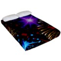 Celebration Fireworks In Red Blue Yellow And Green Color Fitted Sheet (California King Size) View2