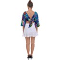 Graffiti Hearts Street Art Spray Paint Rad Tie Back Butterfly Sleeve Chiffon Top View2