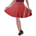 Cricket Ball A-line Skater Skirt View2