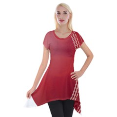 Cricket Ball Short Sleeve Side Drop Tunic by Sapixe