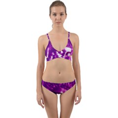 Purple Buddha Art Portrait Wrap Around Bikini Set by yoursparklingshop