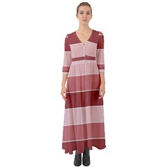 Striped Shapes Wide Stripes Horizontal Geometric Button Up Boho Maxi Dress by Nexatart