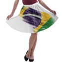 Flag Of Brazil A-line Skater Skirt View1