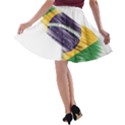 Flag Of Brazil A-line Skater Skirt View2