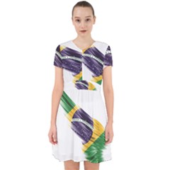 Flag Of Brazil Adorable In Chiffon Dress by Sapixe