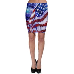 Flag Usa United States Of America Images Independence Day Bodycon Skirt by Sapixe