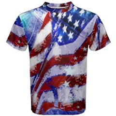 Flag Usa United States Of America Images Independence Day Men s Cotton Tee by Sapixe