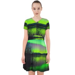 Green Northern Lights Canada Adorable In Chiffon Dress by Sapixe