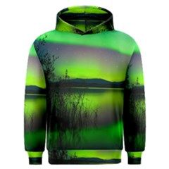 Green Northern Lights Canada Men s Overhead Hoodie by Sapixe