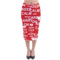 Keep Calm And Carry On Velvet Midi Pencil Skirt View1