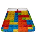 Lego Bricks Pattern Fitted Sheet (Queen Size) View1