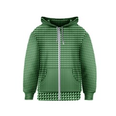 Green Triangulate Kids  Zipper Hoodie by jumpercat