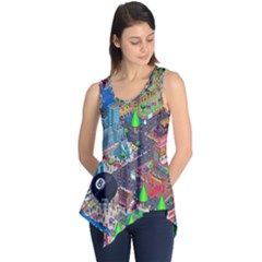 Pixel Art City Sleeveless Tunic by Sapixe