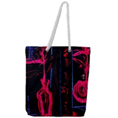 Calligraphy Full Print Rope Handle Tote (large) by bestdesignintheworld