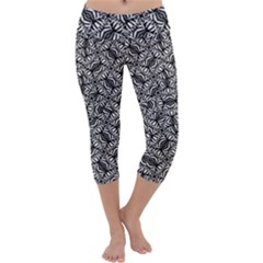 Modern Tribal Bold Pattern Capri Yoga Leggings by dflcprints