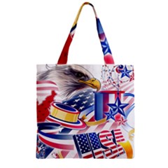 United States Of America Usa  Images Independence Day Zipper Grocery Tote Bag by Sapixe